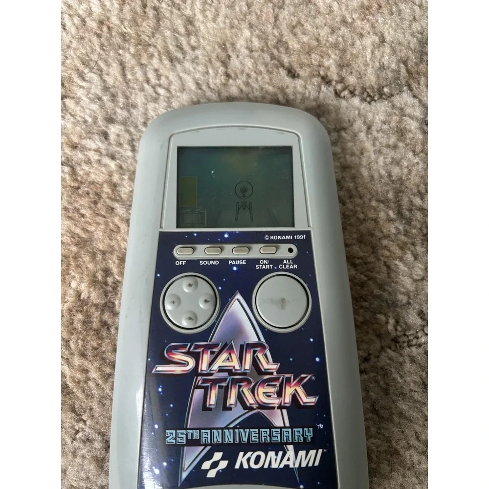 Vintage 1991 Konami Star Trek 25th Anniversary Talking Handheld LCD Game TESTED